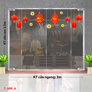 Decal dán tường Tết xuân-Tết 509A Decal dán tường Tết xuân-Tết 509A