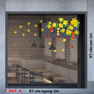 Decal dán tường Tết xuân-Tết 547A Decal dán tường Tết xuân-Tết 547A