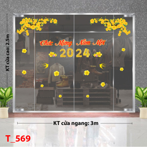 Decal dán tường Tết xuân-Tết 569 Decal dán tường Tết xuân-Tết 569
