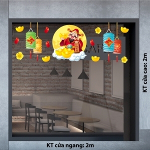 Decal dán tường Tết xuân-Tết xuân-Đèn hoa đón xuân 2 Decal dán tường Tết xuân-Tết xuân-Đèn hoa đón xuân 2