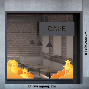 Decal dán tường Tết xuân-Tháp vàng xuân Decal dán tường Tết xuân-Tháp vàng xuân