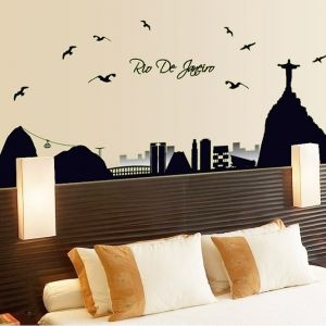 Decal dán tường Decal dạ quang phong cảnh thành phố hình chúa jesus Decal dán tường Decal dạ quang phong cảnh thành phố hình chúa jesus