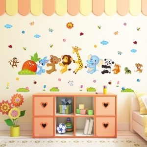Decal dán tường Decal dán tường thú nhổ cà rốt, có sẵn keo, trường mầm non, TPHCM khổ 1,90 x 0,78 (m) (dài x rộng) Decal dán tường Decal dán tường thú nhổ cà rốt, có sẵn keo, trường mầm non, TPHCM khổ 1,90 x 0,78 (m) (dài x rộng)