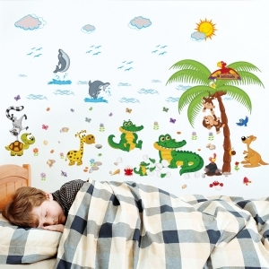 Decal dán tường Decal động vật cá sấu dán tường trường mầm non đẹp TPHCM Decal dán tường Decal động vật cá sấu dán tường trường mầm non đẹp TPHCM