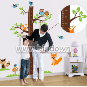 Decal dán tường Thước đo cây to