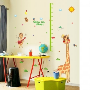 Decal dán tường Decal thước đo chiều cao hươu dán phòng bé phòng khám nhi Decal dán tường Decal thước đo chiều cao hươu dán phòng bé phòng khám nhi