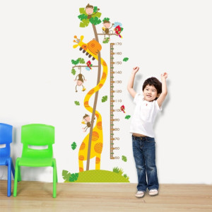 Decal dán tường Thước đo Hươu Khỉ