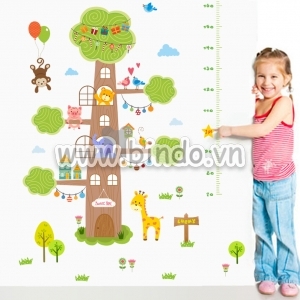 Decal dán tường Thước đo vườn thú sum họp