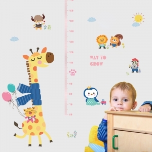 Decal dán tường Decal dán thước đo chiều cao hươu và bạn, chi tiết rời, dán tường phòng bé, TPHCM Decal dán tường Decal dán thước đo chiều cao hươu và bạn, chi tiết rời, dán tường phòng bé, TPHCM