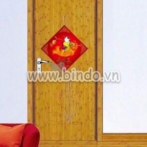Decal dán tường Tiểu đồng và cá chép