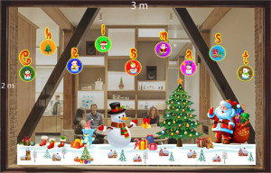 Decal dán tường Trang trí Noel Combo Số 35
