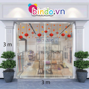 Decal dán tường Trang trí têt lồng đèn mùa xuân Decal dán tường Trang trí têt lồng đèn mùa xuân