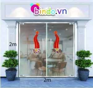 Decal dán tường Pháo xuân Decal dán tường Pháo xuân