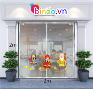 Decal dán tường Trang trí têt Phúc Lộc Thọ