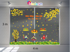 Decal dán tường Trang trí Tết Xuân Combo Số 16 Decal dán tường Trang trí Tết Xuân Combo Số 16