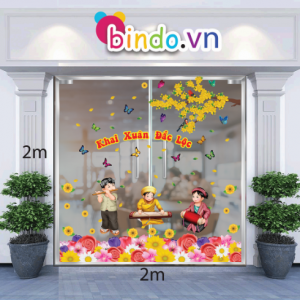 Decal dán tường Trang trí Tết Xuân Combo Số 19 Decal dán tường Trang trí Tết Xuân Combo Số 19