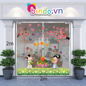 Decal dán tường Tết Xuân Combo Số 20 Decal dán tường Tết Xuân Combo Số 20