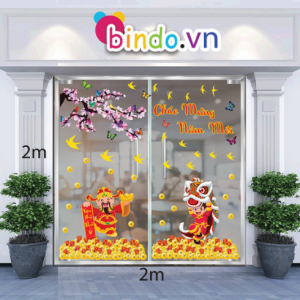 Decal dán tường Trang trí Tết Xuân Combo Số 21 Decal dán tường Trang trí Tết Xuân Combo Số 21