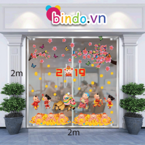 Decal dán tường Trang trí Tết Xuân Combo Số 23