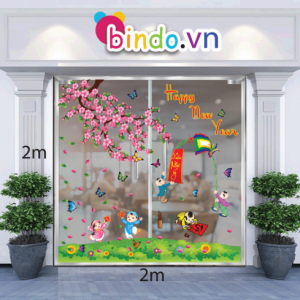 Decal dán tường Trang trí Tết Xuân Combo Số 24 Decal dán tường Trang trí Tết Xuân Combo Số 24