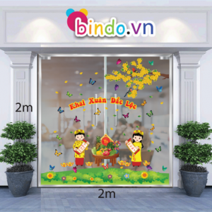 Decal dán tường Trang trí Tết Xuân Combo Số 25 Decal dán tường Trang trí Tết Xuân Combo Số 25