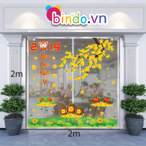 Decal dán tường Trang trí Tết Xuân Combo Số 26