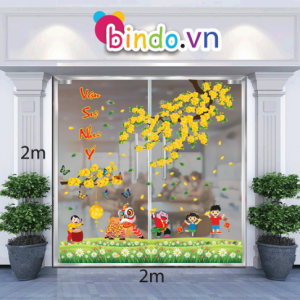 Decal dán tường Trang trí Tết Xuân Combo Số 27 Decal dán tường Trang trí Tết Xuân Combo Số 27