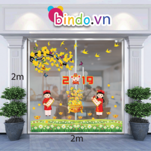 Decal dán tường Trang trí Tết Xuân Combo Số 29