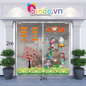 Decal dán tường Trang trí Tết Xuân Combo Số 30