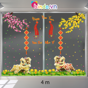 Decal dán tường Trang trí Tết Xuân Combo Số 33 Decal dán tường Trang trí Tết Xuân Combo Số 33
