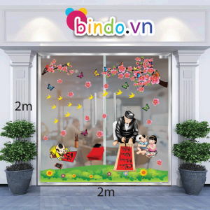 Decal dán tường Trang trí Tết Xuân Combo Số 35 Decal dán tường Trang trí Tết Xuân Combo Số 35