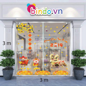Decal dán tường Trang trí Tết Xuân Combo Số 42