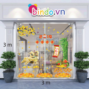Decal dán tường Trang trí Tết Xuân Combo Số 45