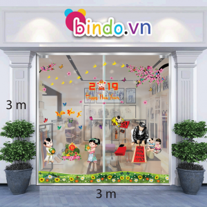 Decal dán tường Trang trí Tết Xuân Combo Số 47