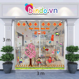 Decal dán tường Tết Xuân Combo Số 50