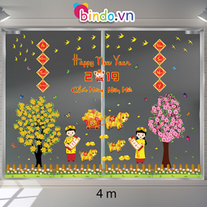 Decal dán tường Tết Xuân Combo Số 53