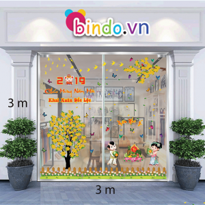 Decal dán tường Tết Xuân Combo Số 54
