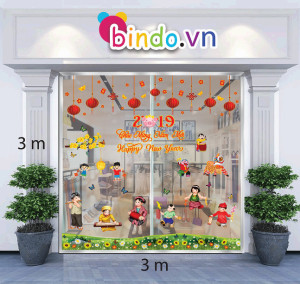 Decal dán tường Tết Xuân Combo Số 56