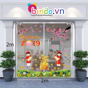 Decal dán tường Trang trí Tết Xuân Combo Số 60