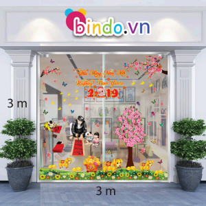 Decal dán tường Tết Xuân Combo Số 62
