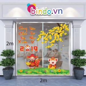 Decal dán tường Tết Xuân Combo Số 63