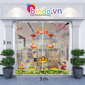 Decal dán tường Tết Xuân Combo Số 65