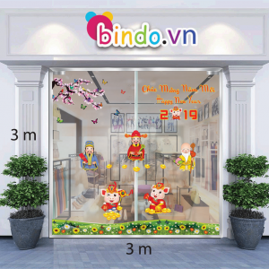 Decal dán tường Tết Xuân Combo Số 66
