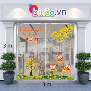 Decal dán tường Tết Xuân Combo Số 67