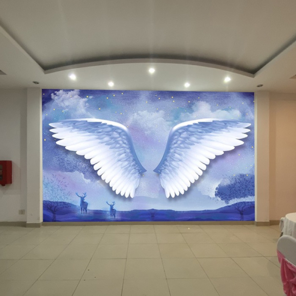 Tranh Cánh thiên thần xanh dương khổ lớn