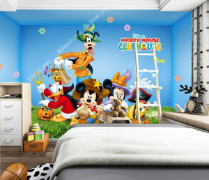Decal dán tường Tranh cho bé chuột mickey yêu thương