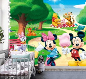 Decal dán tường Tranh cho bé đôi bạn Mickey Decal dán tường Tranh cho bé đôi bạn Mickey