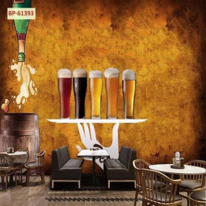 Tranh quán bia 5 ly bia
