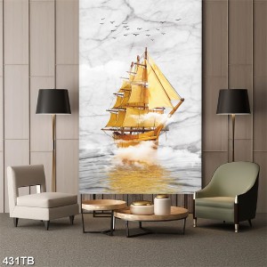 Decal dán tường Tranh thuận buồm xuôi gió khổ dọc 3D, dán tường phòng khách đẹp tại TPHCM Decal dán tường Tranh thuận buồm xuôi gió khổ dọc 3D, dán tường phòng khách đẹp tại TPHCM