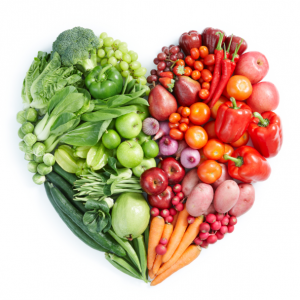 Decal dán tường Tranh trái tim rua củ quả Decal dán tường Tranh trái tim rua củ quả